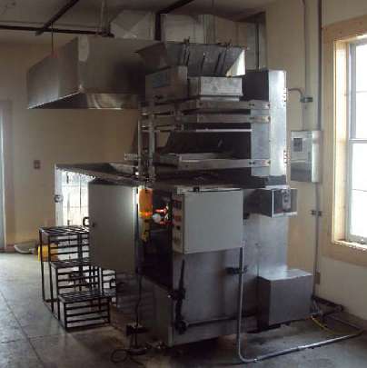 9 Chapati.jpg - This flat bread machine will make the 12,000 chapattis required each day on the Vedic Pandit campus.